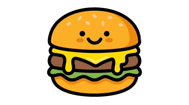 Burger sticker