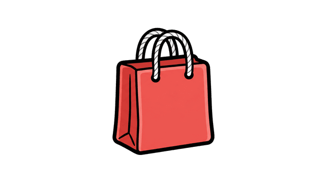 Shopping bag sticker